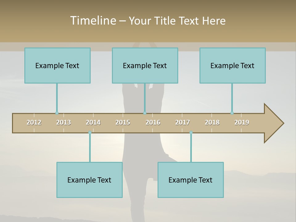 A Person Doing Yoga On Top Of A Mountain PowerPoint Template