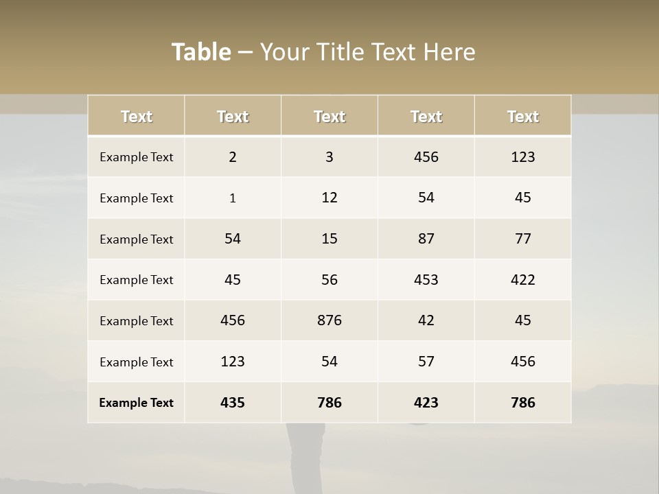 A Person Doing Yoga On Top Of A Mountain PowerPoint Template