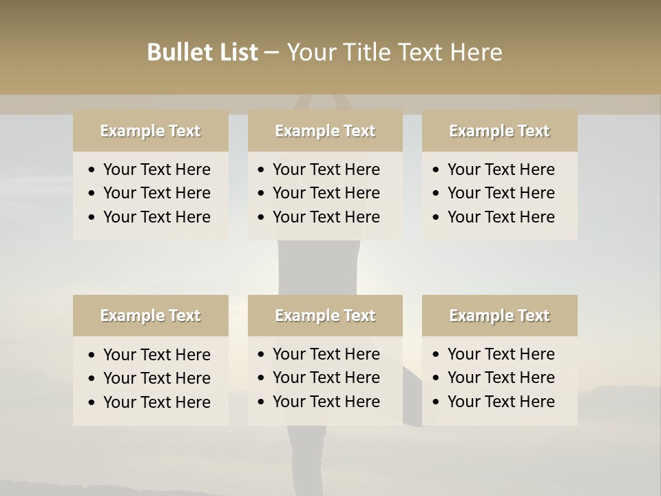 A Person Doing Yoga On Top Of A Mountain PowerPoint Template