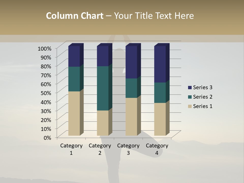 A Person Doing Yoga On Top Of A Mountain PowerPoint Template