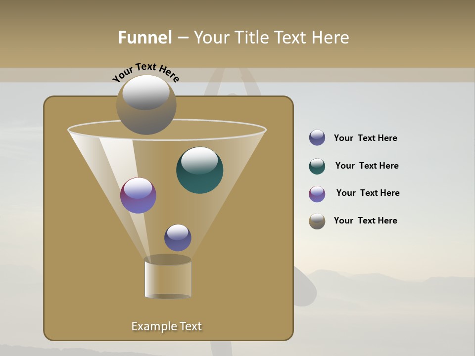 A Person Doing Yoga On Top Of A Mountain PowerPoint Template