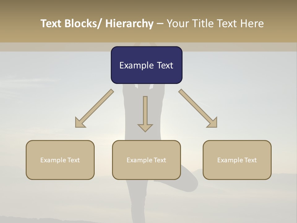 A Person Doing Yoga On Top Of A Mountain PowerPoint Template