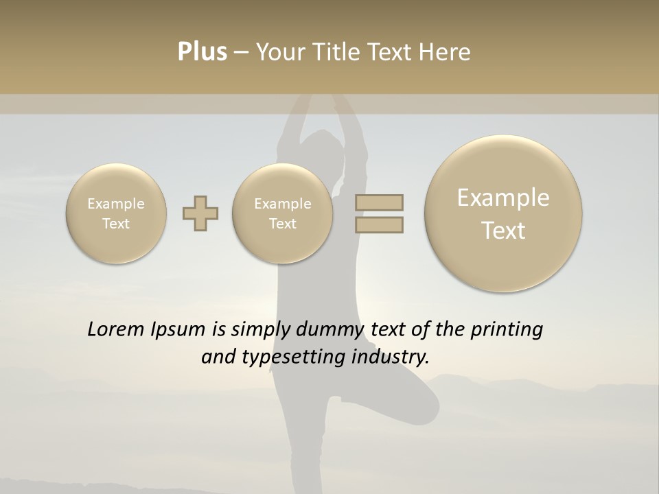 A Person Doing Yoga On Top Of A Mountain PowerPoint Template