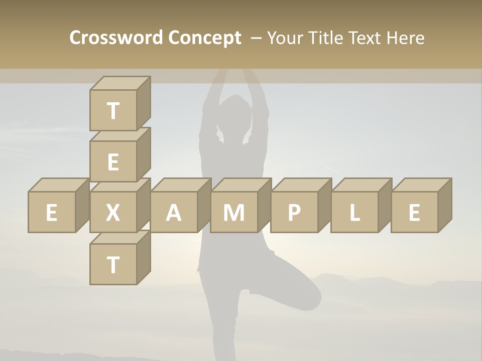 A Person Doing Yoga On Top Of A Mountain PowerPoint Template