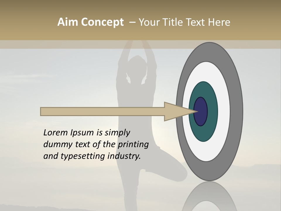 A Person Doing Yoga On Top Of A Mountain PowerPoint Template