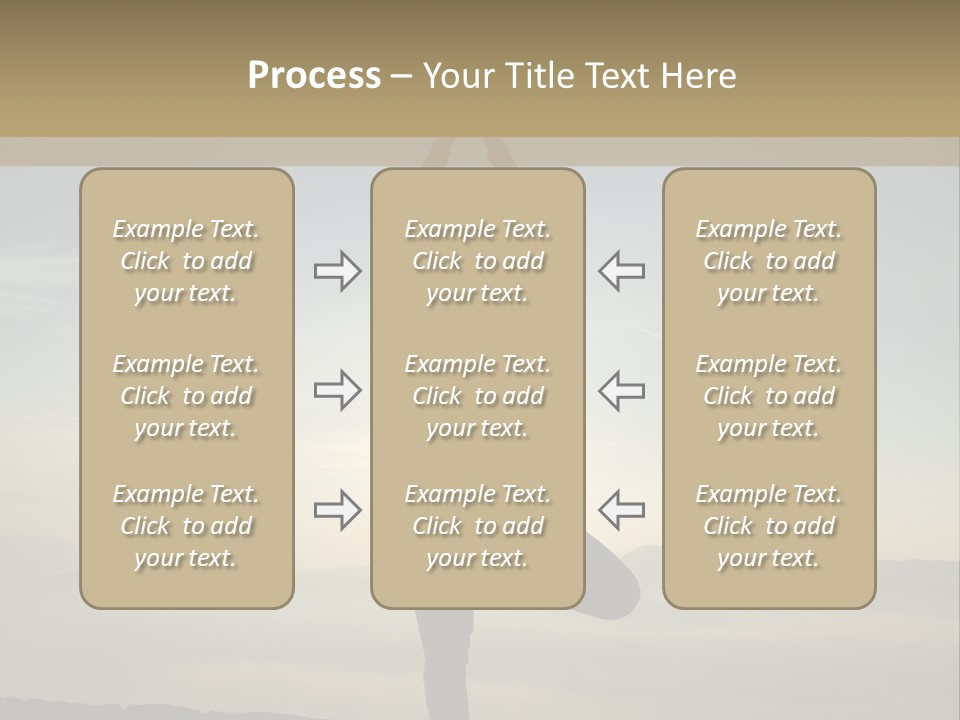 A Person Doing Yoga On Top Of A Mountain PowerPoint Template