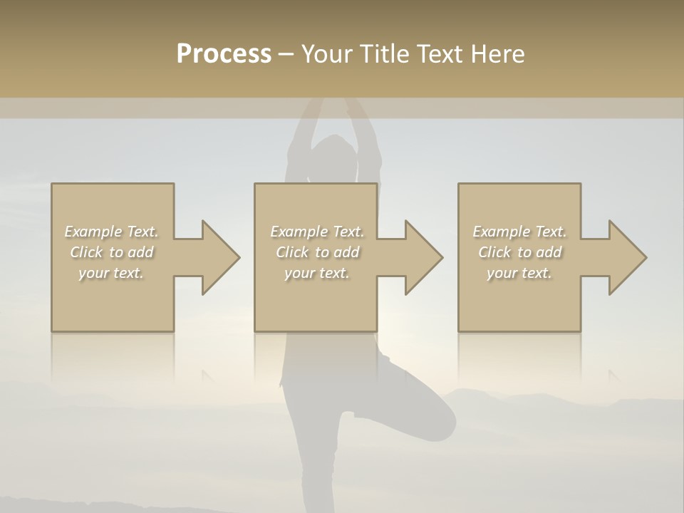 A Person Doing Yoga On Top Of A Mountain PowerPoint Template