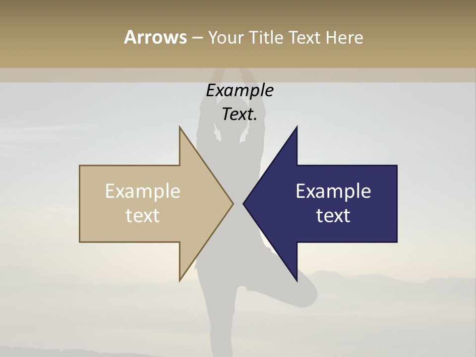 A Person Doing Yoga On Top Of A Mountain PowerPoint Template