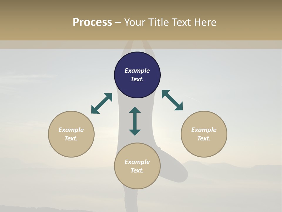 A Person Doing Yoga On Top Of A Mountain PowerPoint Template