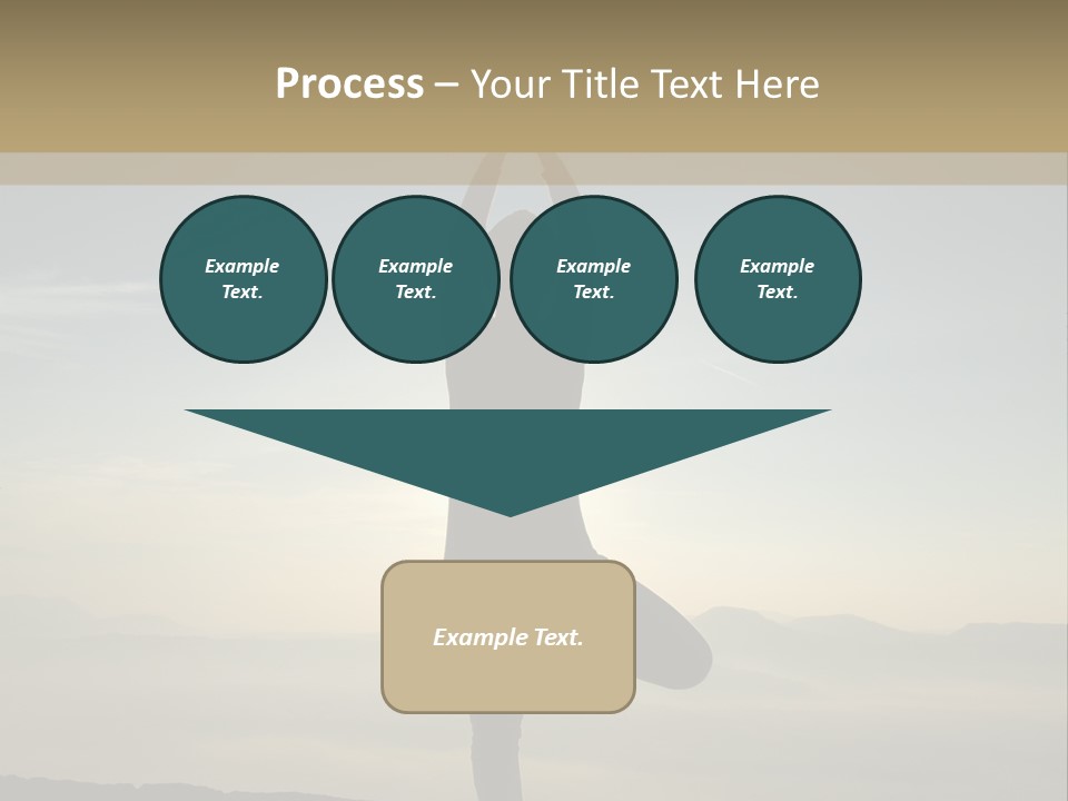 A Person Doing Yoga On Top Of A Mountain PowerPoint Template