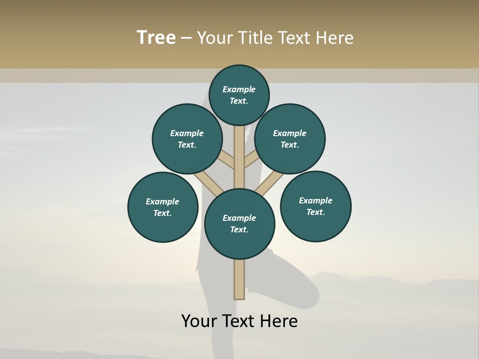 A Person Doing Yoga On Top Of A Mountain PowerPoint Template