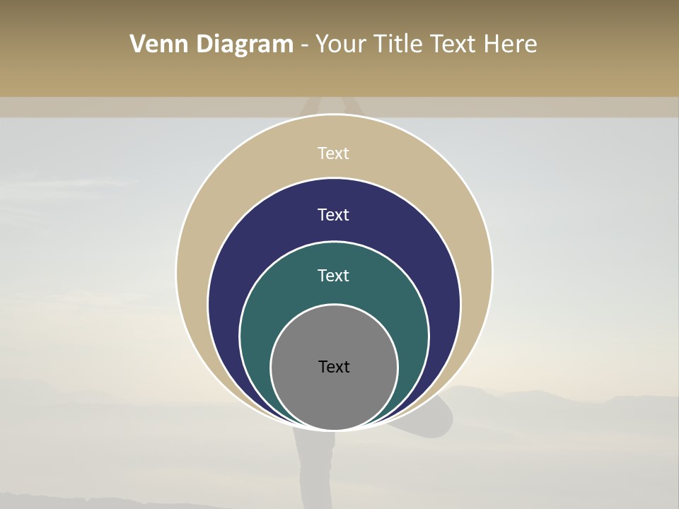 A Person Doing Yoga On Top Of A Mountain PowerPoint Template