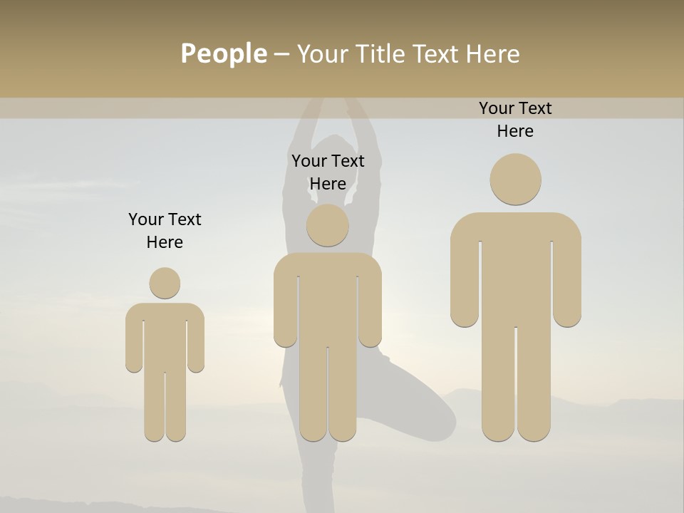 A Person Doing Yoga On Top Of A Mountain PowerPoint Template