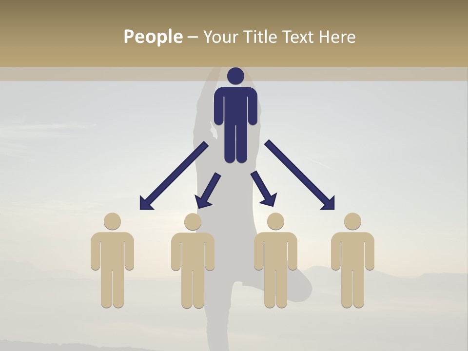 A Person Doing Yoga On Top Of A Mountain PowerPoint Template