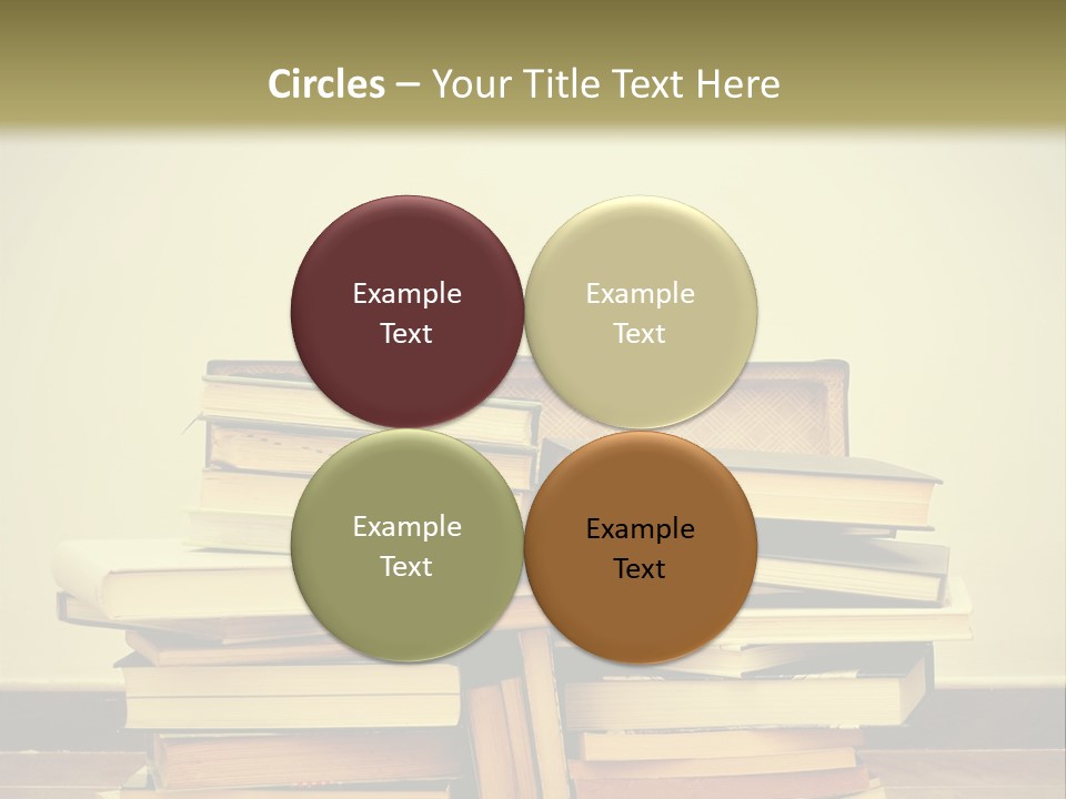 A Bunch Of Books Sitting On Top Of A Suitcase PowerPoint Template