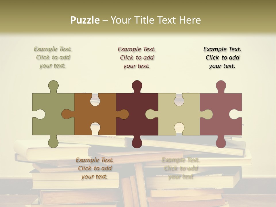 A Bunch Of Books Sitting On Top Of A Suitcase PowerPoint Template