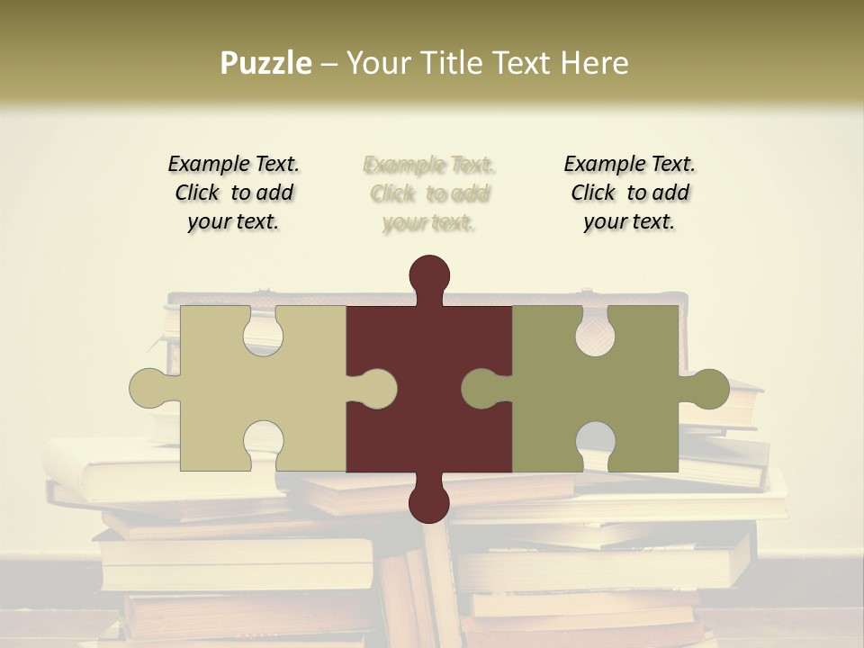 A Bunch Of Books Sitting On Top Of A Suitcase PowerPoint Template