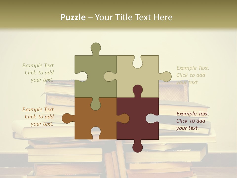 A Bunch Of Books Sitting On Top Of A Suitcase PowerPoint Template