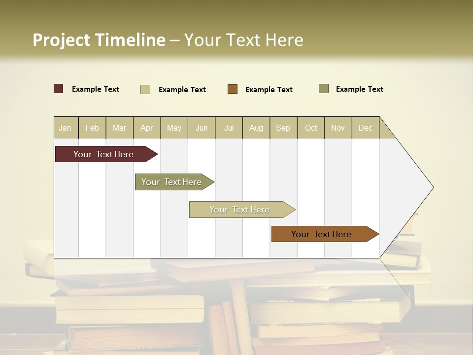 A Bunch Of Books Sitting On Top Of A Suitcase PowerPoint Template