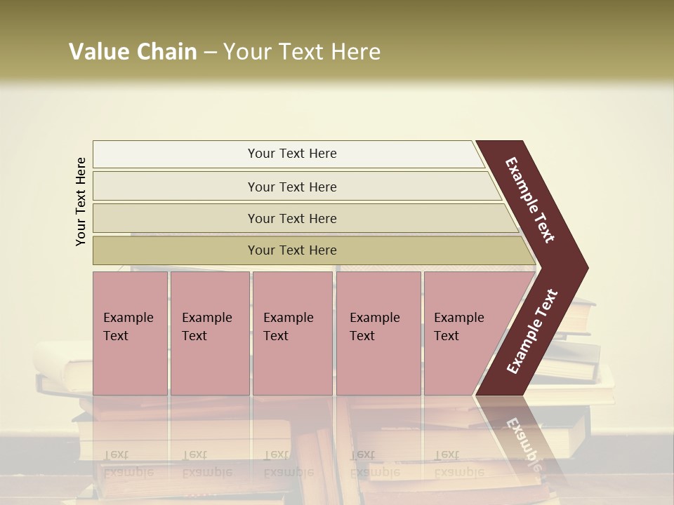 A Bunch Of Books Sitting On Top Of A Suitcase PowerPoint Template