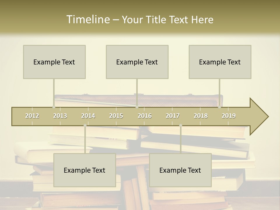 A Bunch Of Books Sitting On Top Of A Suitcase PowerPoint Template
