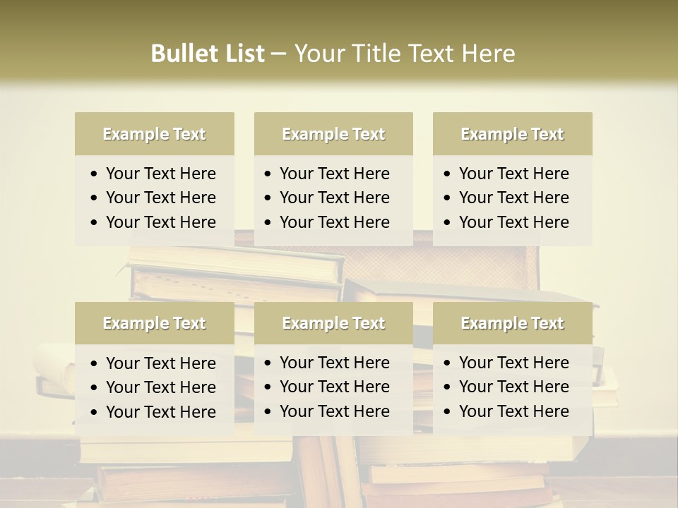 A Bunch Of Books Sitting On Top Of A Suitcase PowerPoint Template
