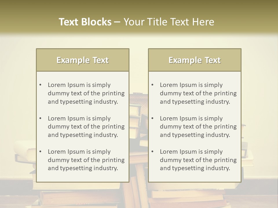 A Bunch Of Books Sitting On Top Of A Suitcase PowerPoint Template