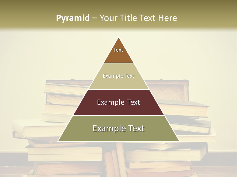 A Bunch Of Books Sitting On Top Of A Suitcase PowerPoint Template