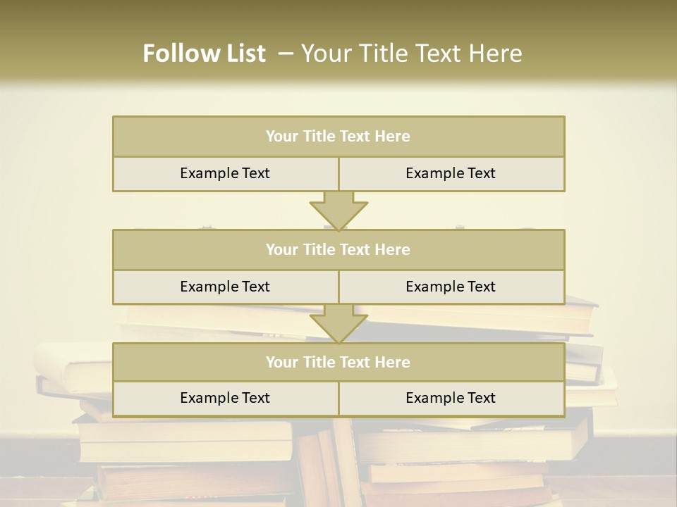 A Bunch Of Books Sitting On Top Of A Suitcase PowerPoint Template