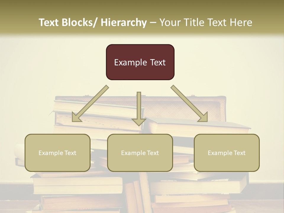 A Bunch Of Books Sitting On Top Of A Suitcase PowerPoint Template