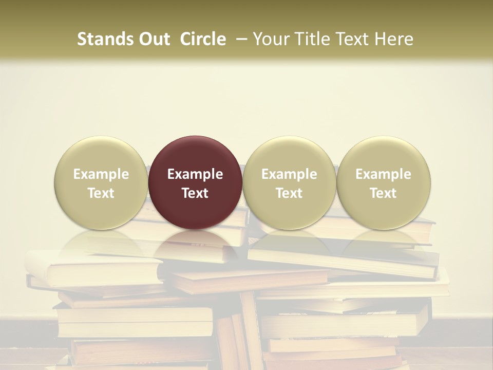 A Bunch Of Books Sitting On Top Of A Suitcase PowerPoint Template