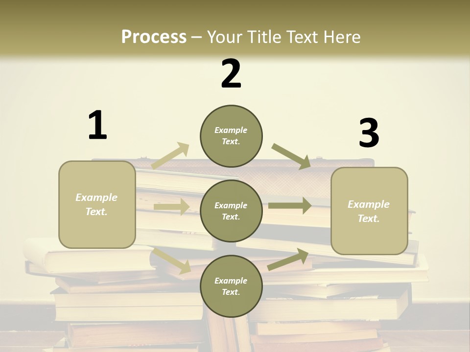 A Bunch Of Books Sitting On Top Of A Suitcase PowerPoint Template