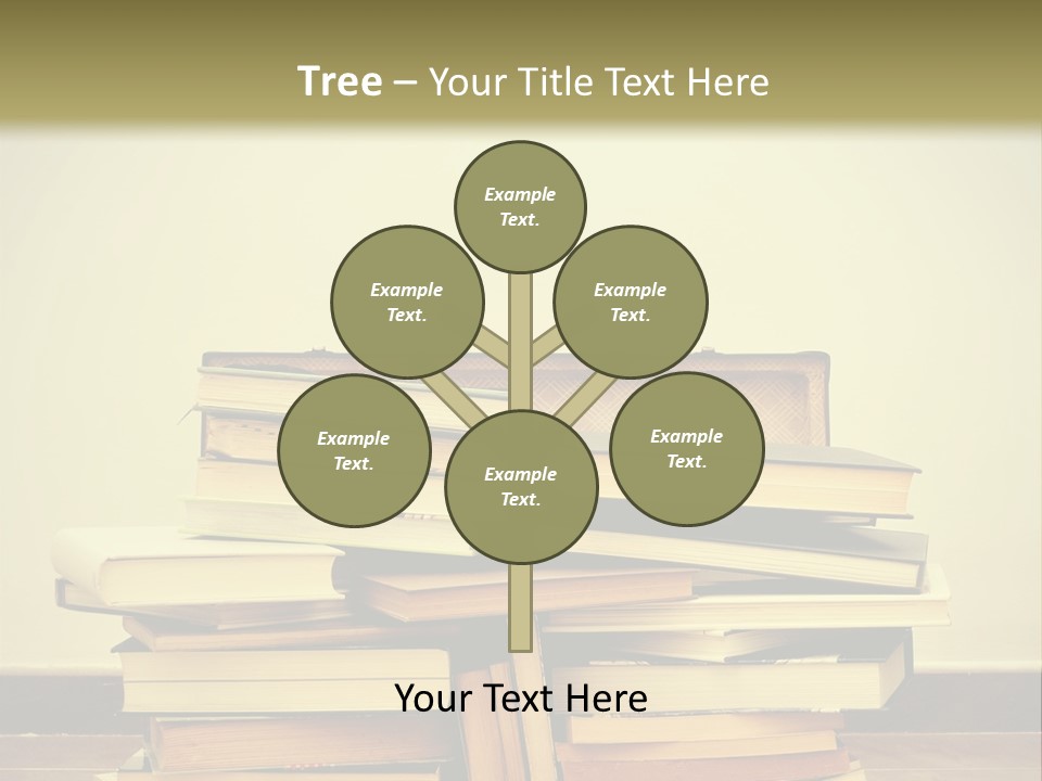 A Bunch Of Books Sitting On Top Of A Suitcase PowerPoint Template