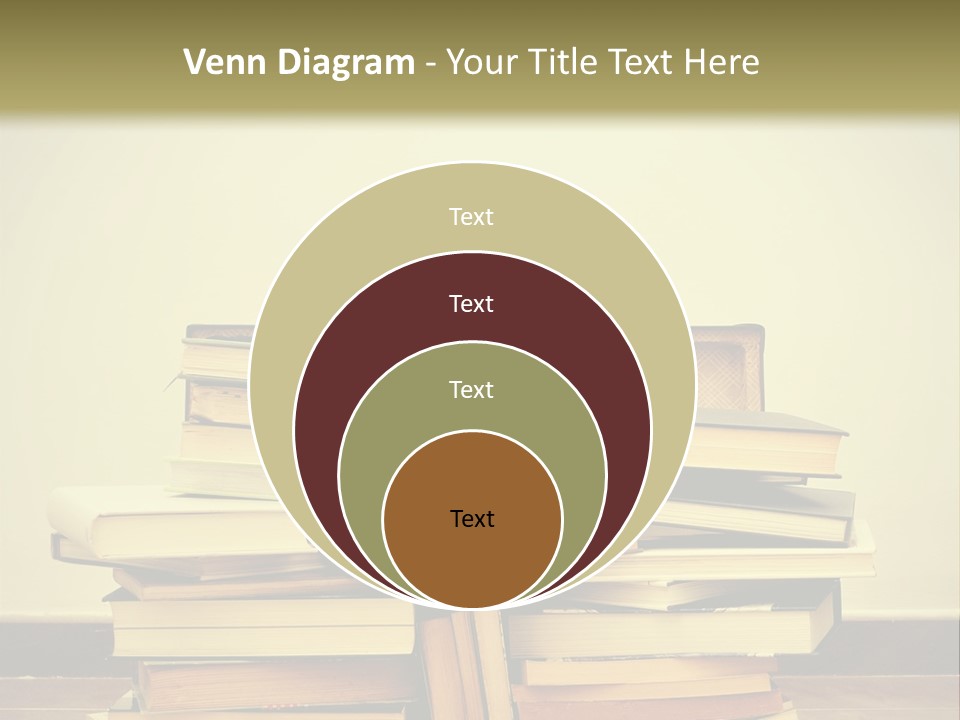 A Bunch Of Books Sitting On Top Of A Suitcase PowerPoint Template