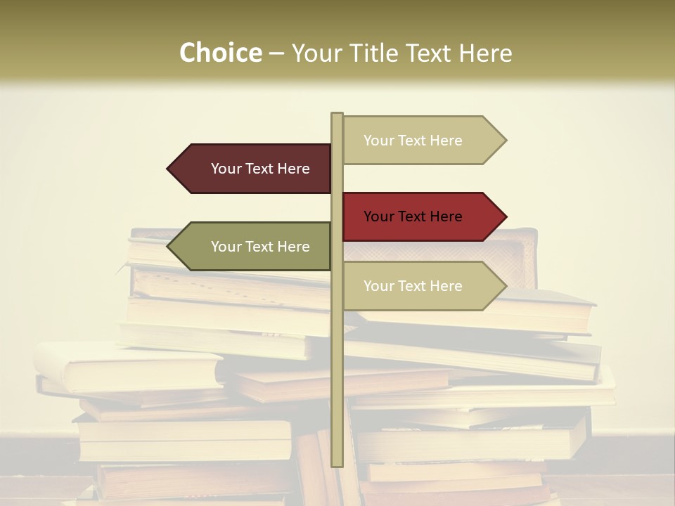 A Bunch Of Books Sitting On Top Of A Suitcase PowerPoint Template