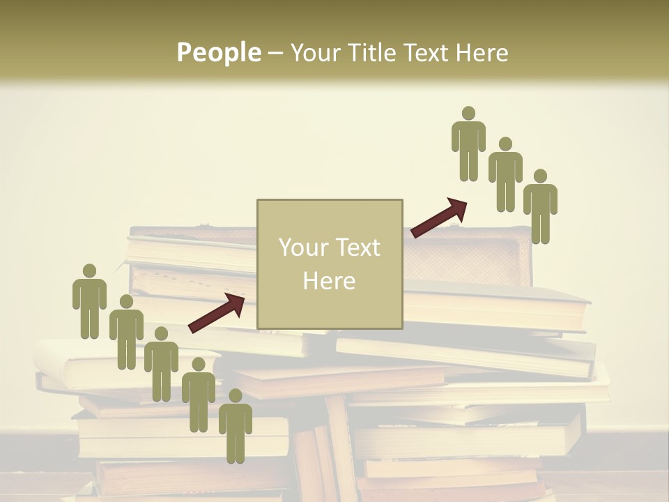 A Bunch Of Books Sitting On Top Of A Suitcase PowerPoint Template