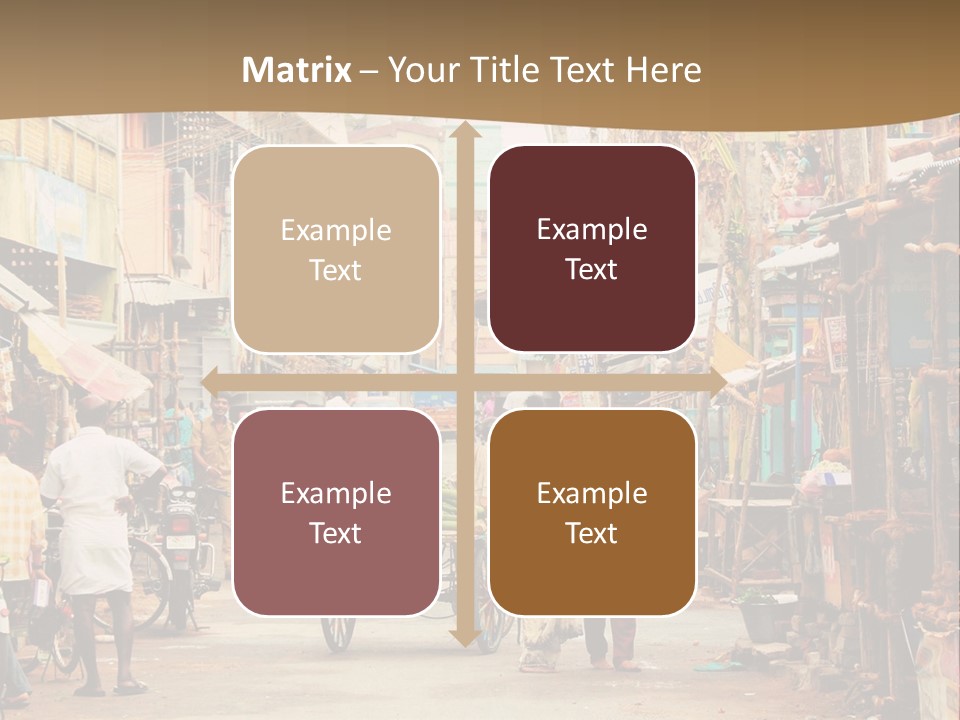 A Group Of People Walking Down A Street PowerPoint Template