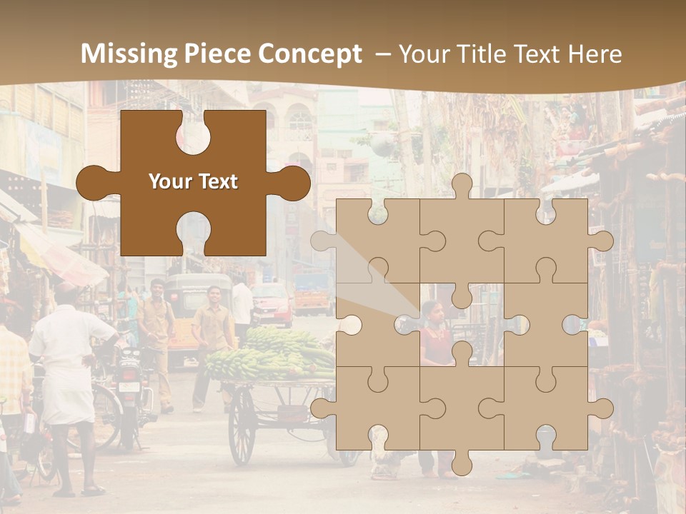 A Group Of People Walking Down A Street PowerPoint Template