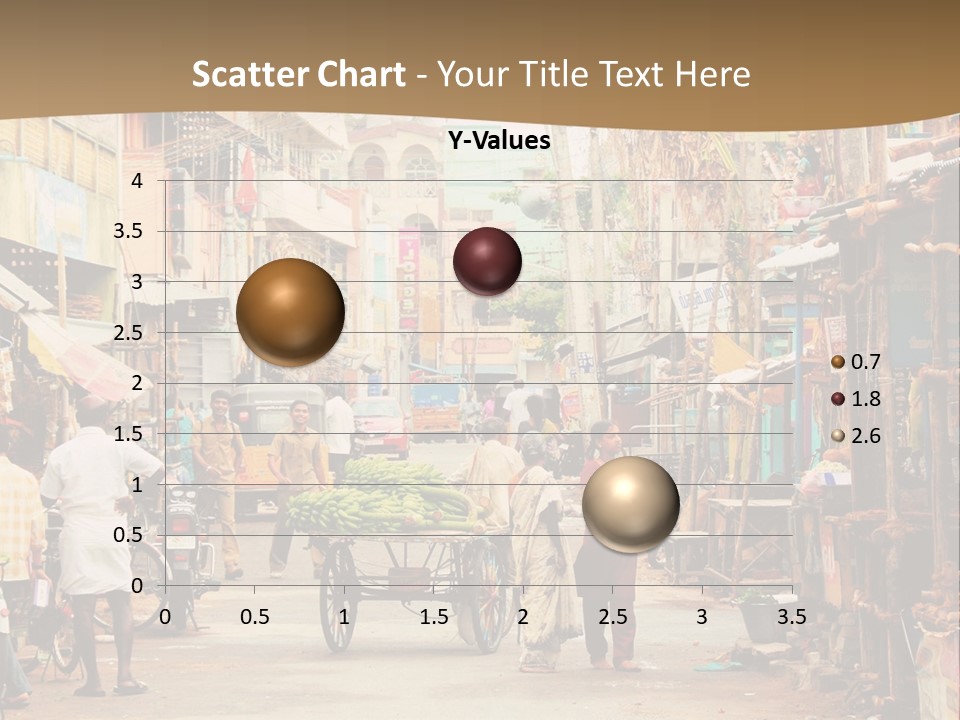 A Group Of People Walking Down A Street PowerPoint Template