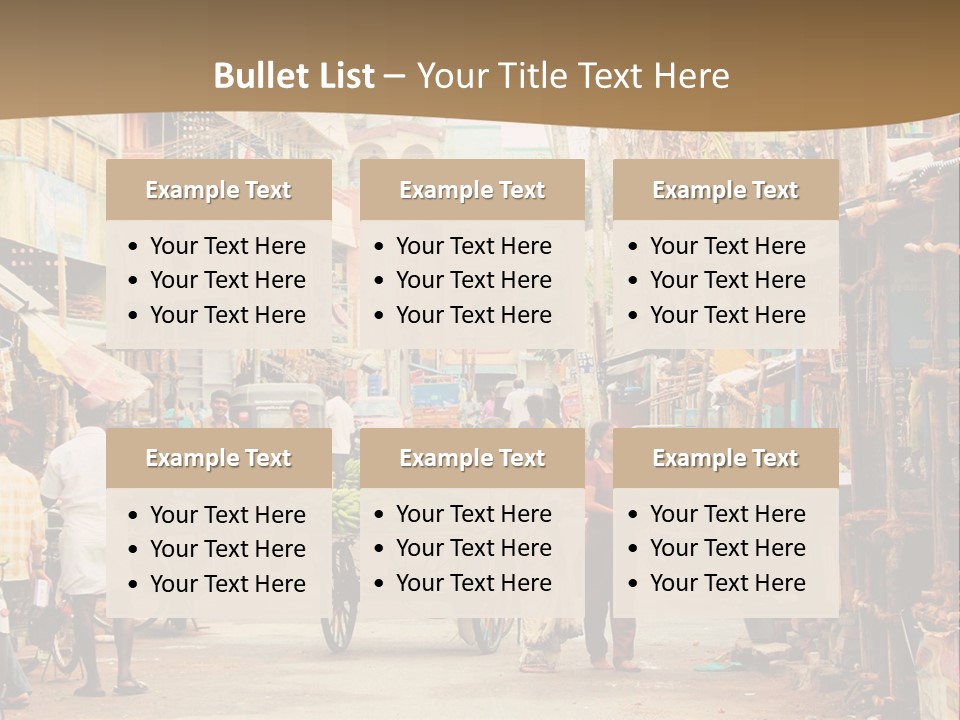 A Group Of People Walking Down A Street PowerPoint Template