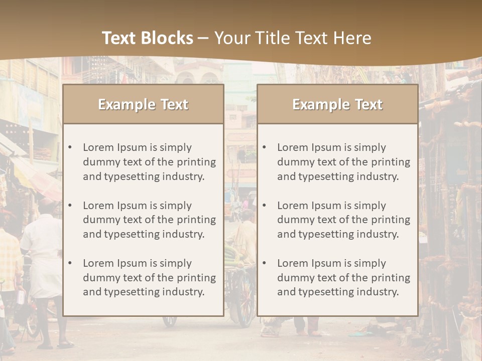 A Group Of People Walking Down A Street PowerPoint Template