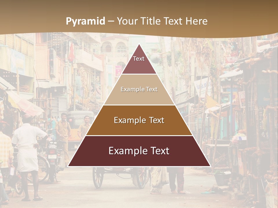 A Group Of People Walking Down A Street PowerPoint Template