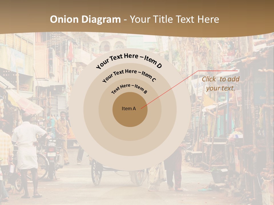 A Group Of People Walking Down A Street PowerPoint Template