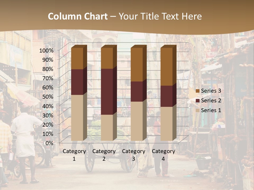 A Group Of People Walking Down A Street PowerPoint Template