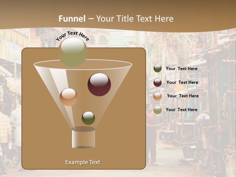 A Group Of People Walking Down A Street PowerPoint Template