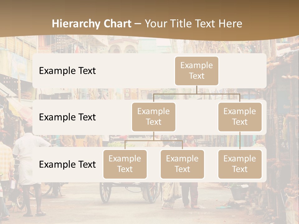 A Group Of People Walking Down A Street PowerPoint Template
