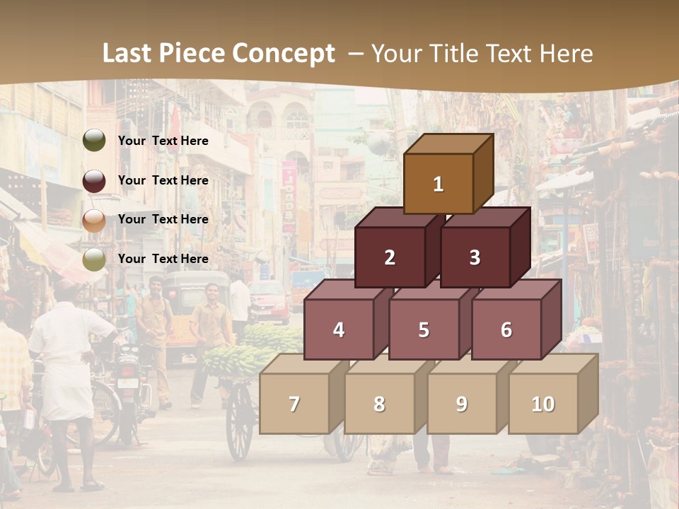 A Group Of People Walking Down A Street PowerPoint Template