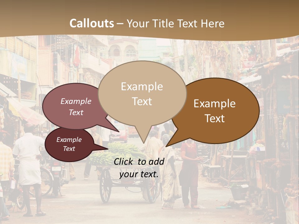 A Group Of People Walking Down A Street PowerPoint Template