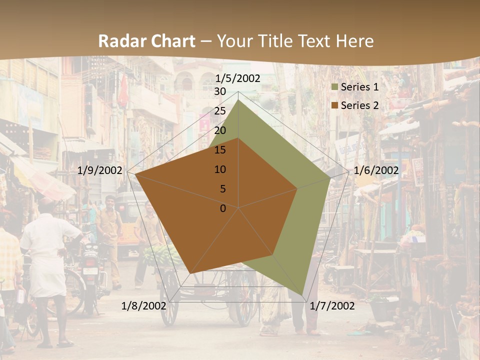 A Group Of People Walking Down A Street PowerPoint Template