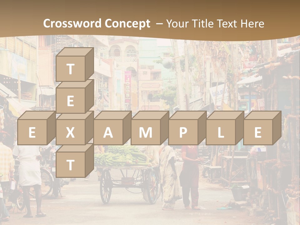 A Group Of People Walking Down A Street PowerPoint Template